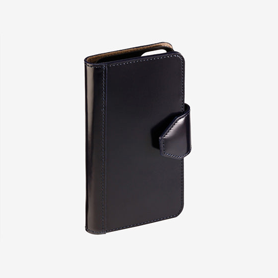 114-60 コードバン つや有り スマートフォンケース (ネイビー)