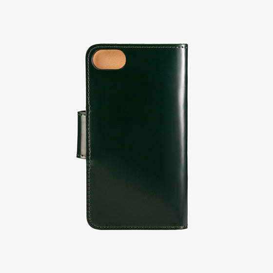 114-50 コードバン つや有り スマートフォンケース (グリーン)