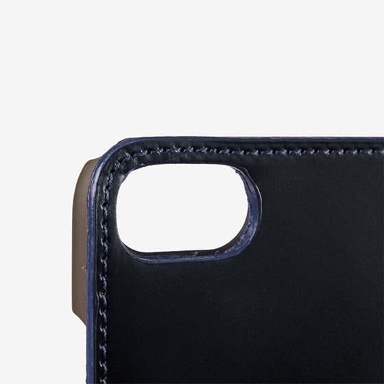 114-60 コードバン つや有り スマートフォンケース (ネイビー)
