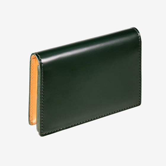 135-50 コードバン つや有り 名刺入れ (グリーン)