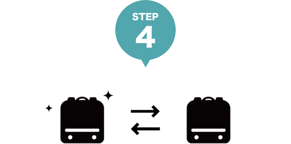 STEP4 修理したランドセルを配送します