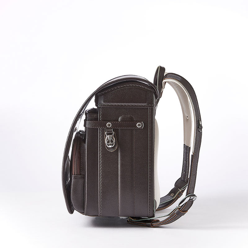 356 シボ牛革 キューブ型 茶