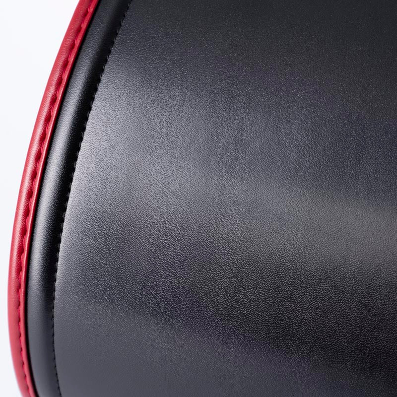 714 軽量牛革ハイブリッド クラリーノ®F キューブ型 黒×レッド