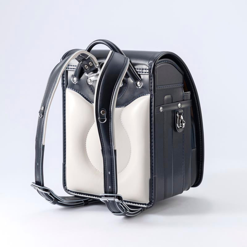 775 軽量牛革ハイブリッド クラリーノ®F 学習院型 紺