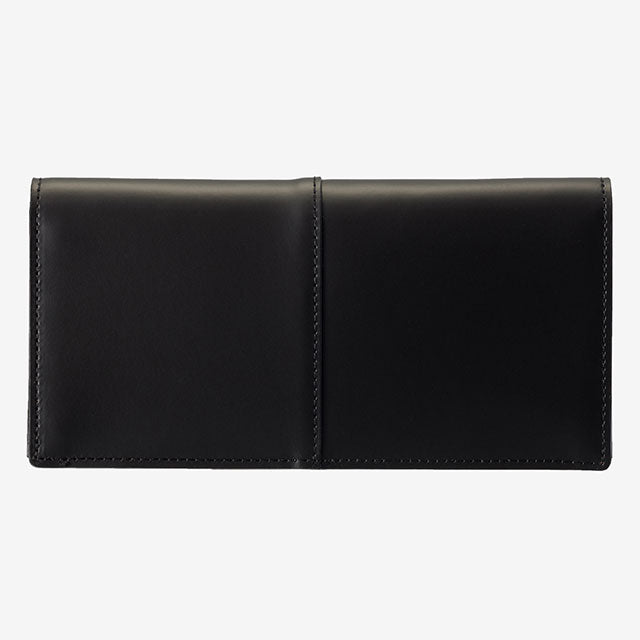 222-10 コードバン つや無し 長財布 小銭入れ無し （ブラック）