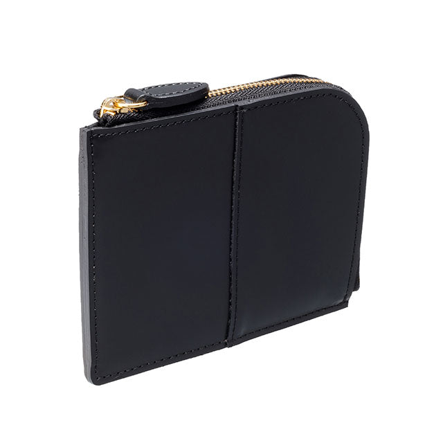 227-10 コードバン つや無し L型財布 （ブラック）