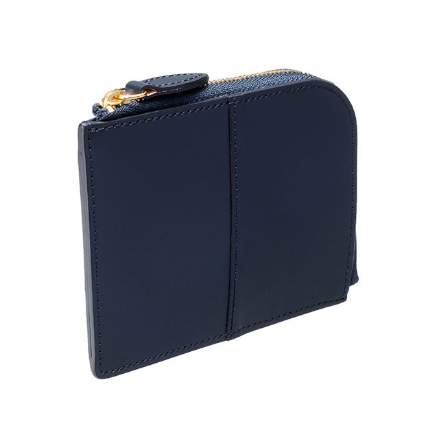 227-60 コードバン つや無し L型財布 （ネイビー）