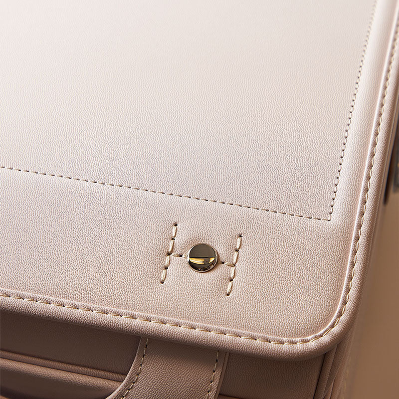 364 シボ牛革 キューブ型 クリーム
