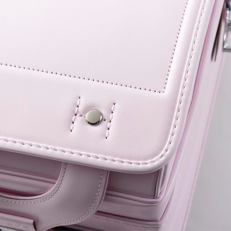 368 シボ牛革 キューブ型 ネイルピンク