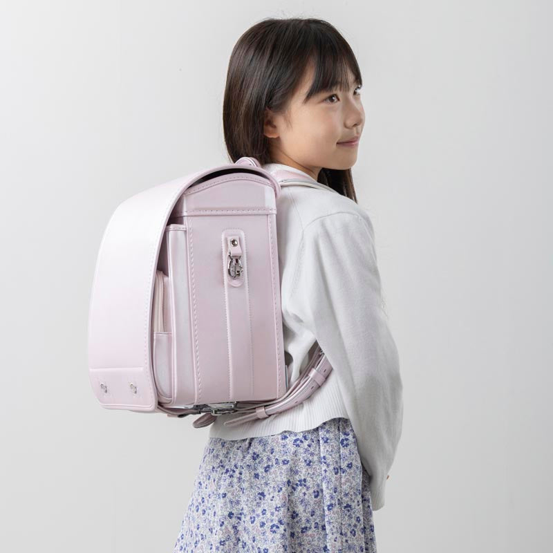 702 軽量牛革ハイブリッド クラリーノ®F キューブ型 シャインピンク
