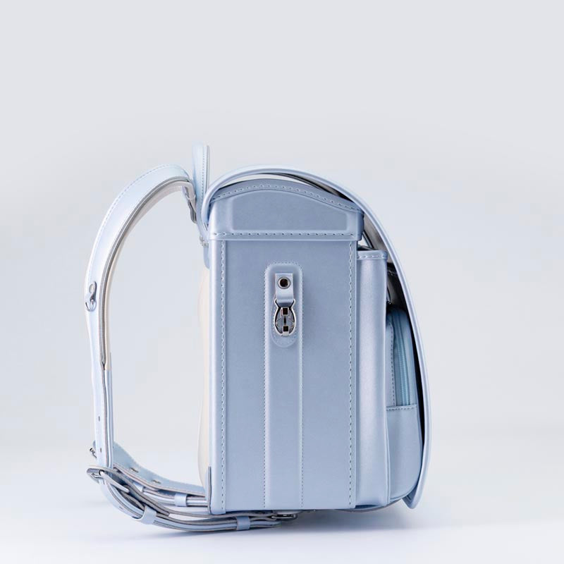 703 軽量牛革ハイブリッド クラリーノ®F キューブ型 シャインブルー
