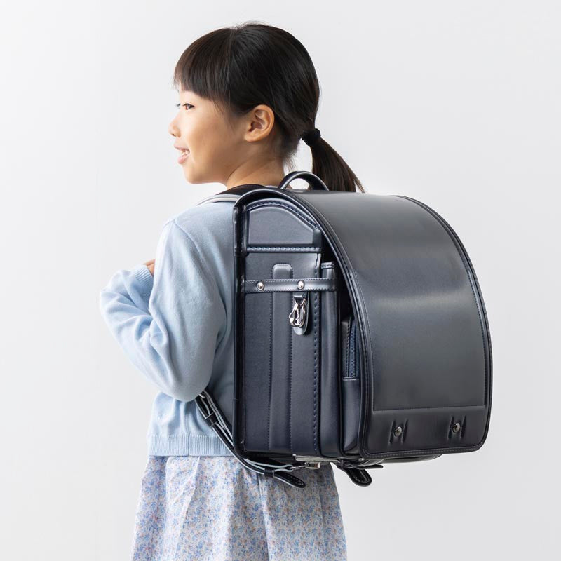 775 軽量牛革ハイブリッド クラリーノ®F 学習院型 紺