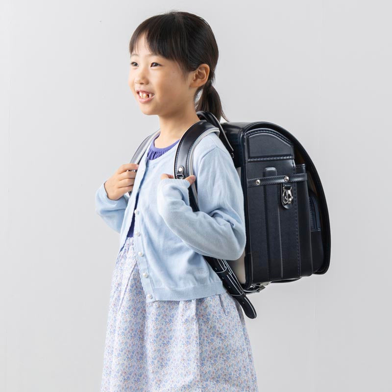 775 軽量牛革ハイブリッド クラリーノ®F 学習院型 紺