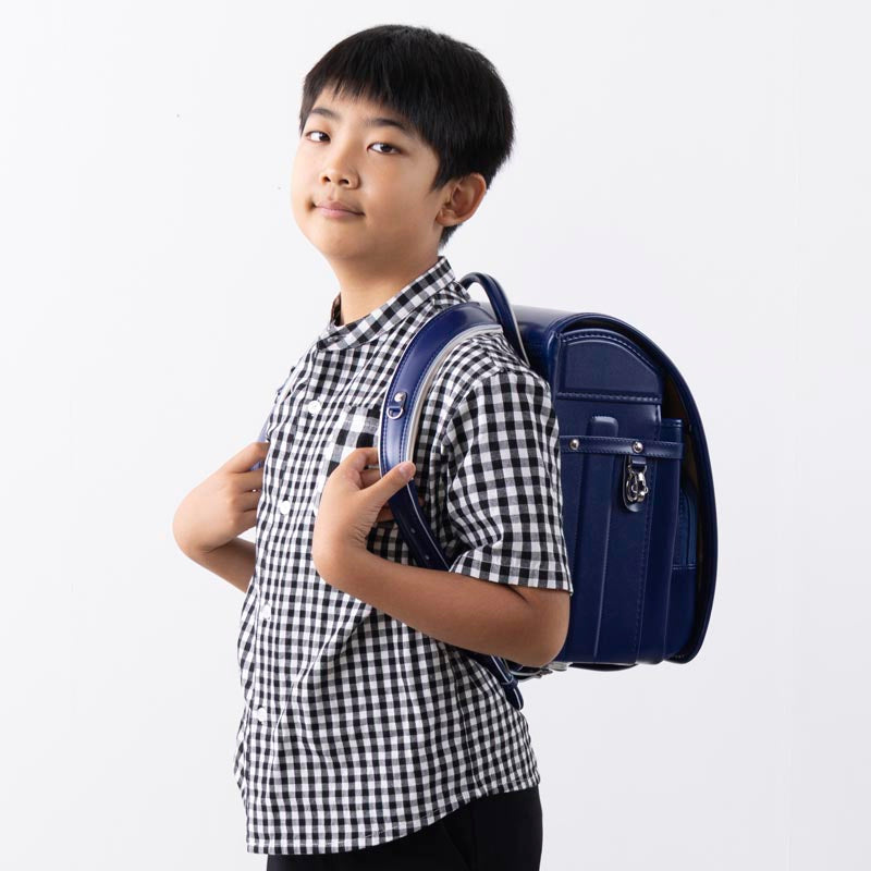 776 軽量牛革ハイブリッド クラリーノ®F 学習院型 ロイヤルブルー